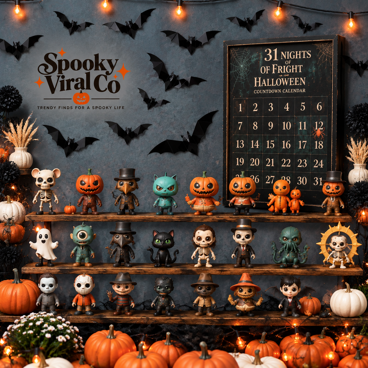 Nights of Fright Halloween Countdown Box | Spooky viral Co