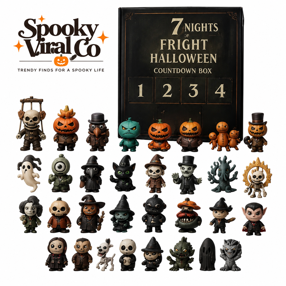 Nights of Fright Halloween Countdown Box | Spooky viral Co